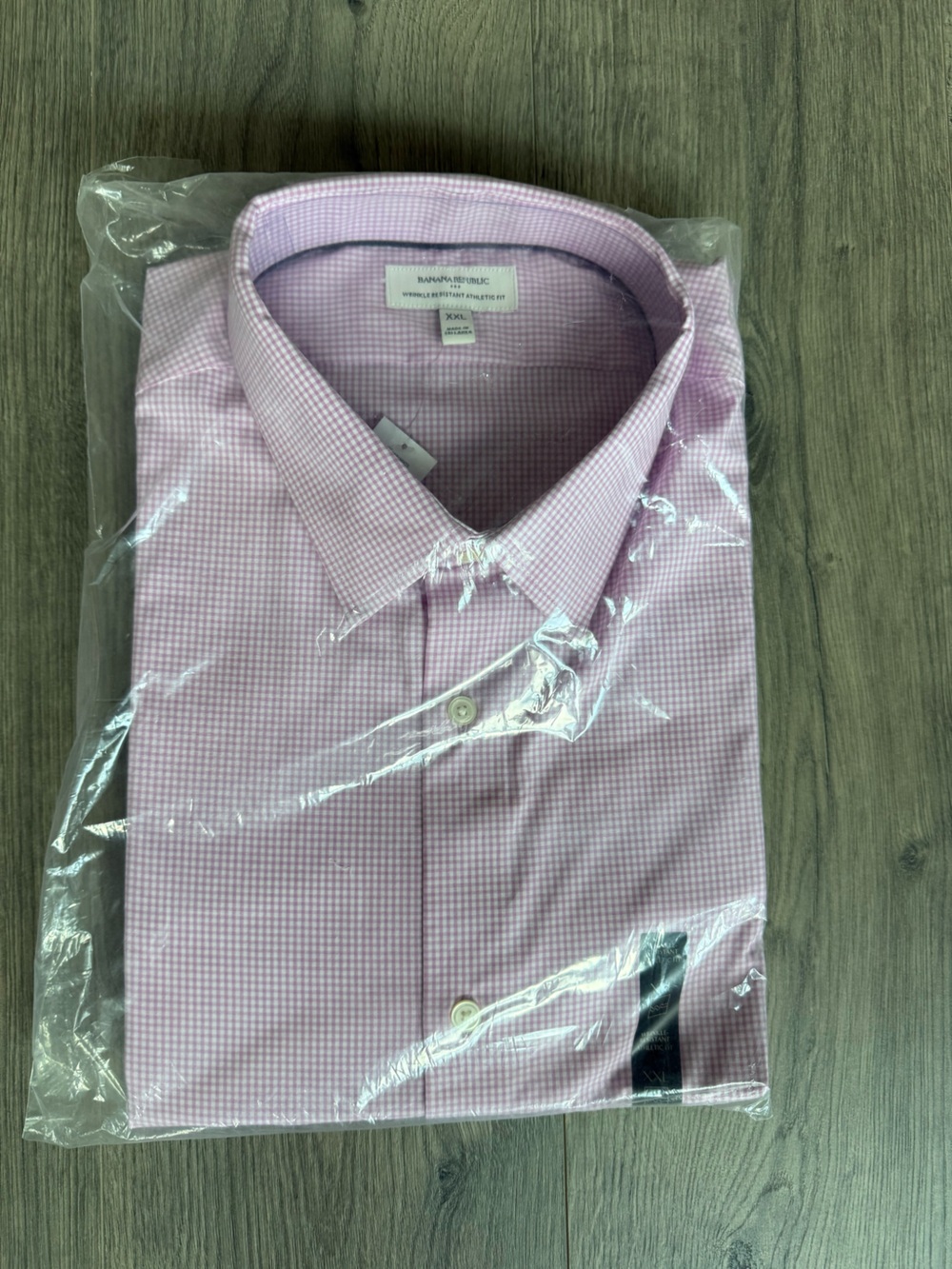 Banana Republic Light Pink Micro-Check Dress Shirt NWT